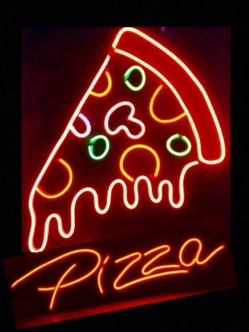 Anuncio Luminoso Neon  Pizza 