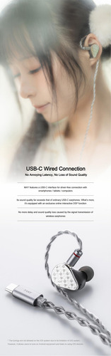 Auriculares Moondrop May Dsp Usb-c Dsp Dynamic+controlador P