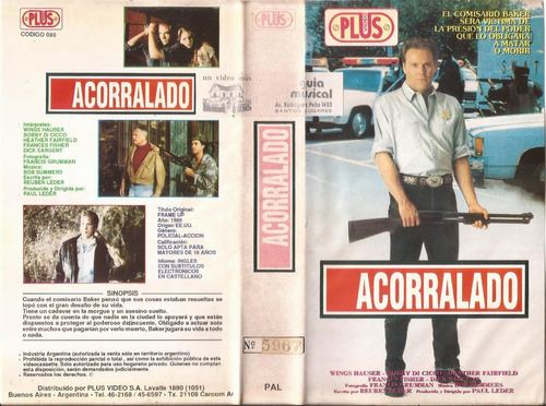 Acorralado Vhs Frame Up Wings Hauser Heather Fairfield 1991
