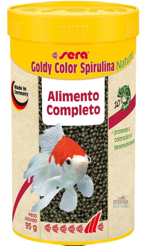 Racao Sera Goldy Color Spirulina Nature 95g