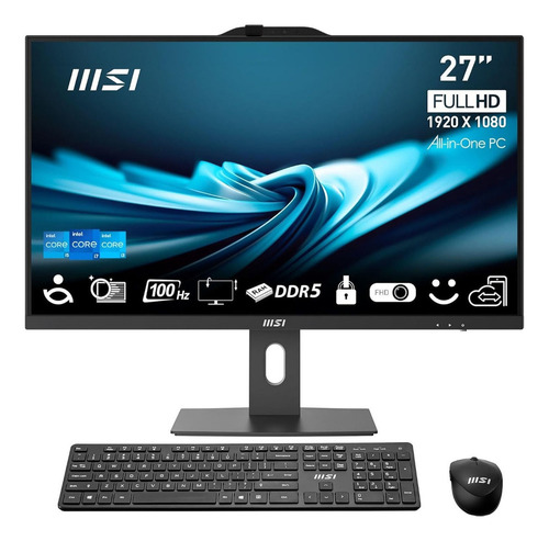 All In One Msi Pro Ap2721 I5 8gb Ram 1tb Ssd 27 Dimm Color Negro