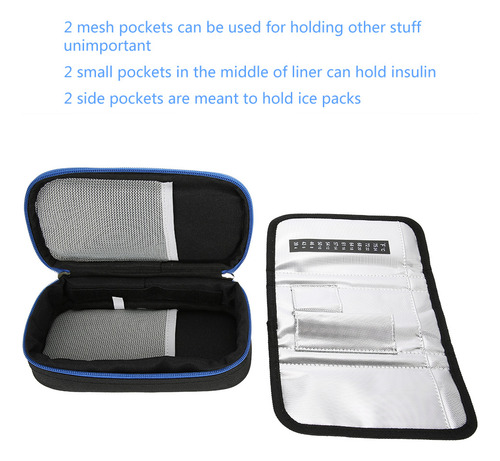 Estuche Organizador Portátil De Insulina Para Diabéticos, Bo