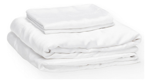 Juego De Sábanas Queen Size Loop, Suaves, 100% Bambú Color Blanco Diseño de la tela Liso