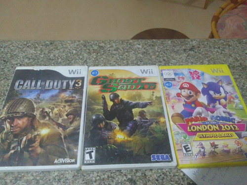 Juegos Wii Call Of Duty3, Ghostsquad, Mario&sonic En Oferta!