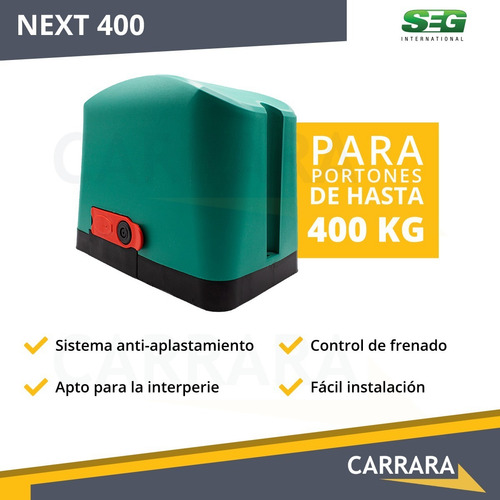 Kit Motor Portón Automático Corredizo 400 Seg Control Remoto