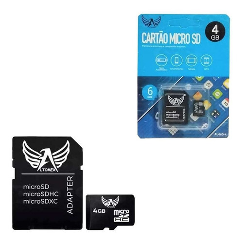 Imagem 1 de 1 de Cartão De Memoria Micro Sd 4gb Al-mo-4 Altomex.