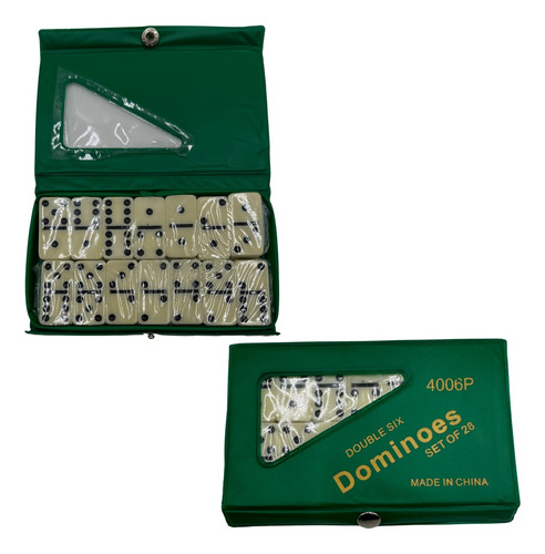 30 Domino Juego Plastico Con Estuche Mayoreo Fiesta
