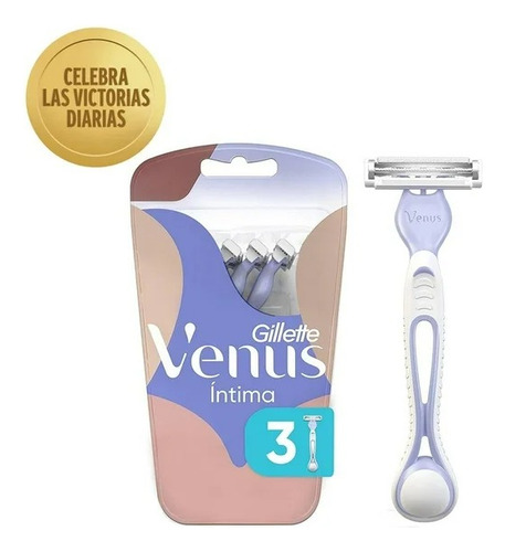 Rastrillo Gillette Venus Íntima Con Barrera Protectora 3pzas