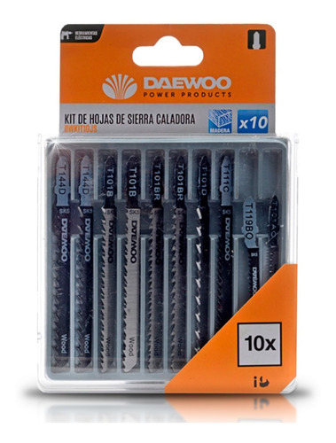 Set 10 Hojas D Sierra Caladora Kit Daewoo Vastago T P Madera