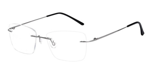 Óculos Armação Feminino Prata Balgriff Sem Aro Quadrado 681