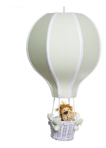 Lustre Balão Grande Verde Com Leão Quarto Bebê Infantil