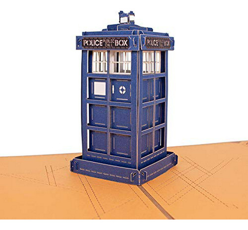 Tarjetas De Agradecimiento 3d - Tardis De Doctor Who, Animo,
