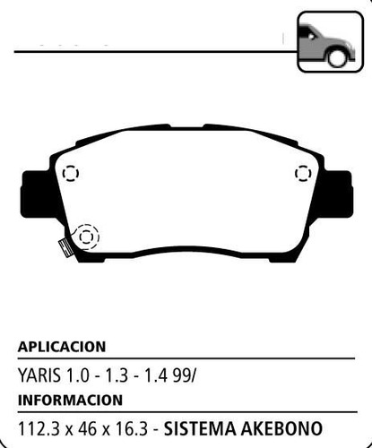 Juego Pastillas De Freno Delanteras Litton Yaris Verso