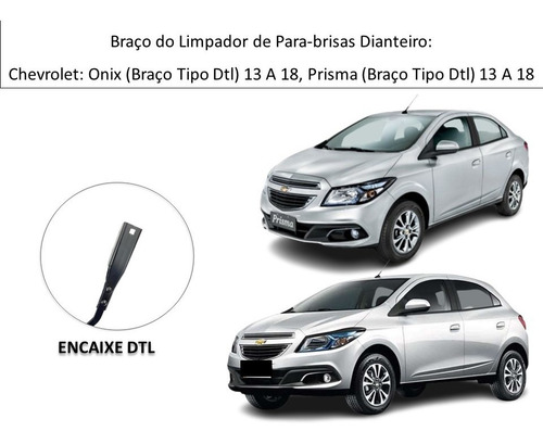 Haste Braço Limpador Para-brisa Gm: Prisma, Onix 12 - Esq