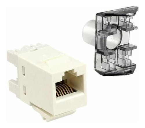 Jack Femea Amp/commscope Cat6 Branco (10 unidades)