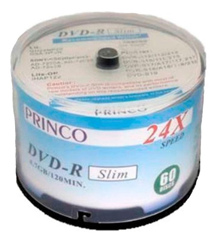 Dvd Virgen Princo Slim 4.7gb Torre 60 Unds Mayor Detal Nano