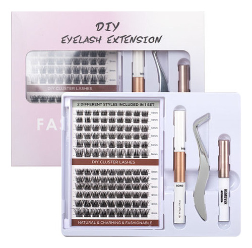 Kit De Extensión De Pestañas Diy, Pestañas Individuales N