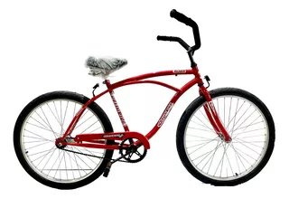 Bicicleta playera masculina Kelinbike V26PHC freno contrapedal cambio Tough color rojo con pie de apoyo