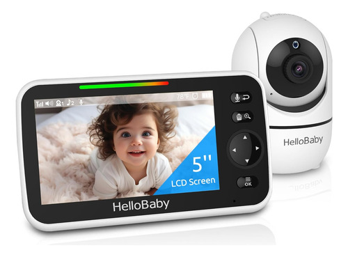 Hellobaby Monitor Bebé 5 Cámara Audio 30h Bat Pan-tilt-zoom