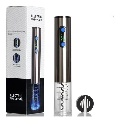 Imagen 1 de 10 de Sacacorchos Automático Recargable Con Luz Led Alta Cálidad