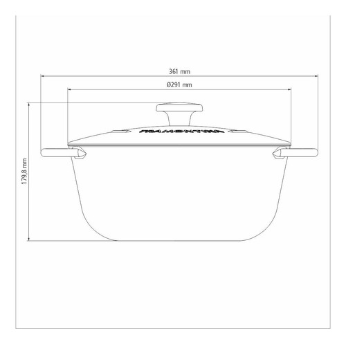 Olla Hierro Forjado Antiadherente Starflon 28cm Tramontina