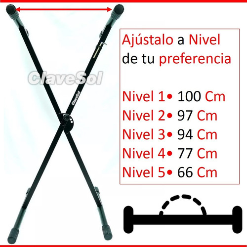 Imagen 3 de 10 de Atril Base Para Teclado Musical Mc