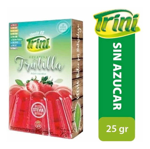 Gelatina De Frutilla Trini Sin Tacc Con Stevia X 25 Grs