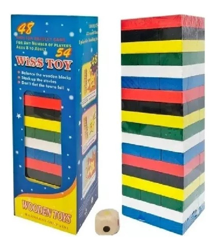 Juego De Mesa Madera 54 Piezas Wiss Toy