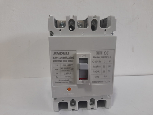 Breaker Industrial, Trifasico 225amp Marca Andeli