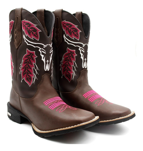 Bota Texana Country Feminina Butina Cowgirl Super Conforto
