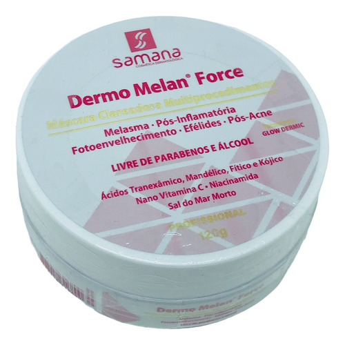 Dermo Melan Force - Mascara Clareadora 120g Samana Tipo De Pele Todo Tipo De Pele