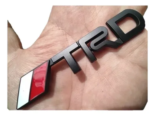 Emblema Trd Toyota Baul Race Metálico Negro Deportivo Sport