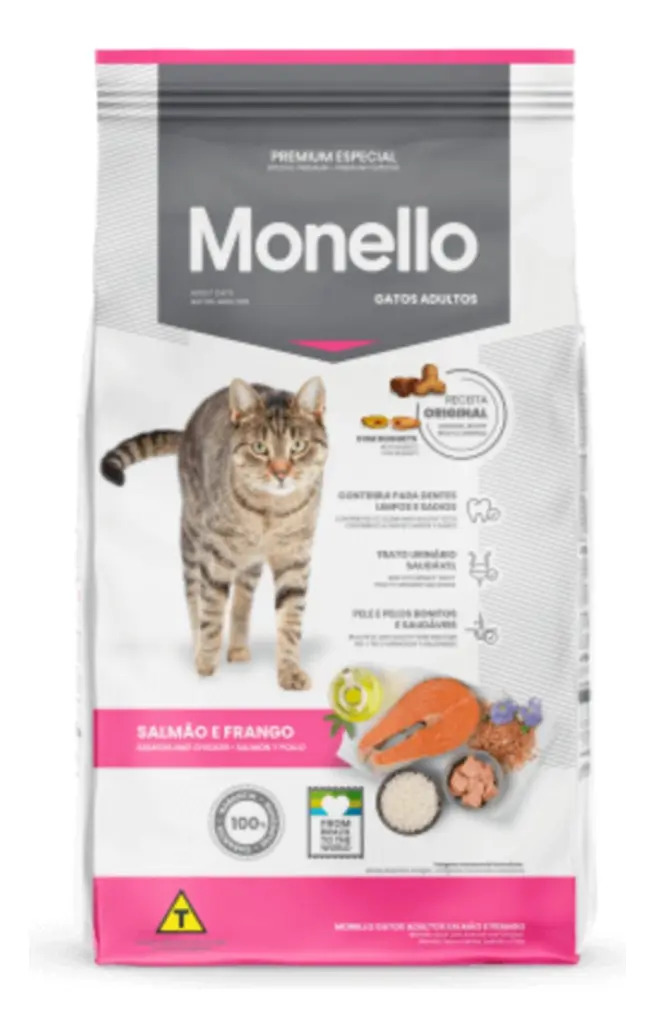 Monello gato adulto salmon y pollo 7kg