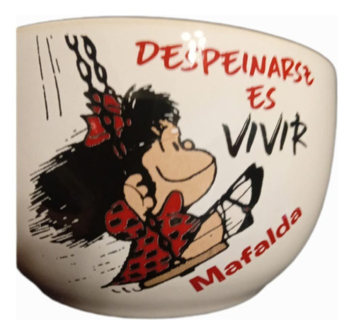 Tazon Taza Grande Sopa Cerealero Mafalda Ceramica 500 Ml 