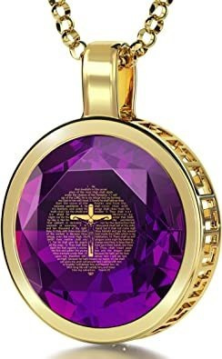 Nano Jewelry Collar De Crucifijo Cristiano Chapado En Oro