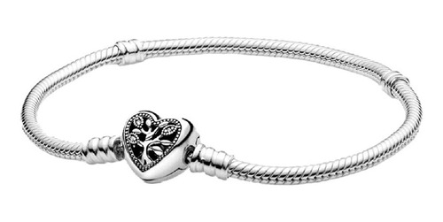 Pulsera Broche Corazón Árbol De Vida Plata 925 Silver Heart