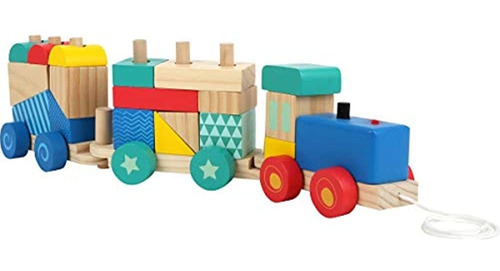 Juguetes De Madera De Pie Pequeño, Tren De Madera Y Juego De