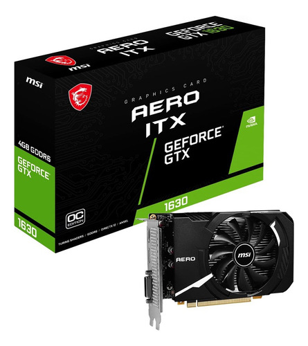 Tarjeta De Video Msi Gtx1630 Aero Itx Oc 4 Gb Gddr6 Hdmi Dp