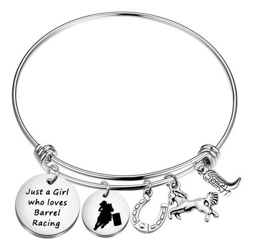 Tiimg Barrel Racing Pulsera Solo Una Chica Que Ama Las Carre