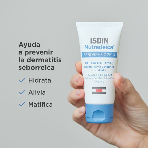Nutradeica Gel-crema Facial Para Piel Seborreica Isdin X50ml Momento De Aplicación Día/noche Tipo De Piel Seborreica