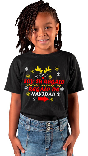 Playera De Niño O Niña De Soy Un Regalo De Navidad En Oferta