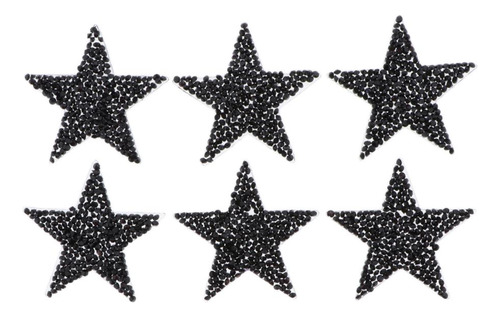 6pcs Parches Con De Lentejuelas Apliques Forma De Estrella