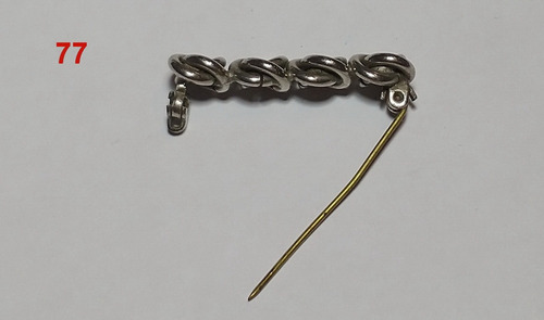 Imagen 4 de 4 de Broche Prendedor Bijouterie Fina Simil Plata