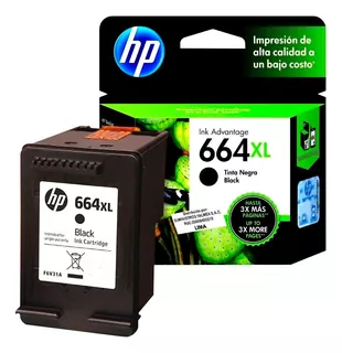 Tinta Hp 664xl Negro Deskjet Ink Advantage 1115/2134/2675