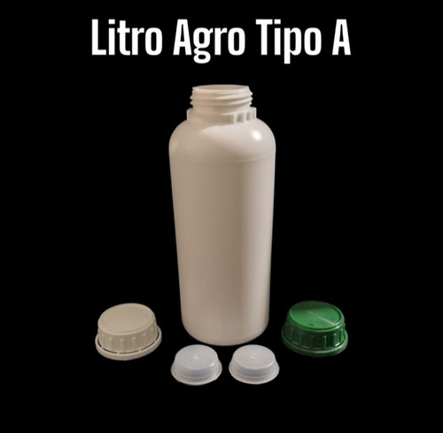 Envase Agro Tipo A Tapa #52 Especial Litro Blanco
