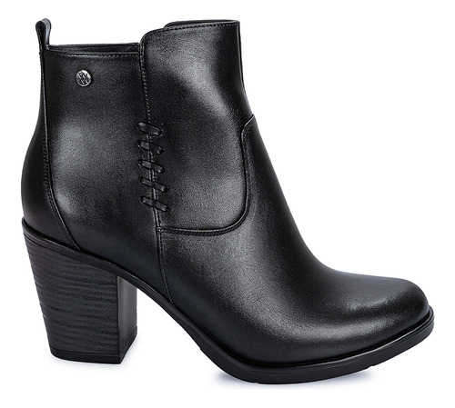 Botin Jodhpur Casual Mujer Cuero Viale Negro Linda-2411