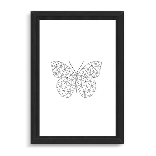 Cuadros Linea Home 50x60 Box Negro Origami Butterfly
