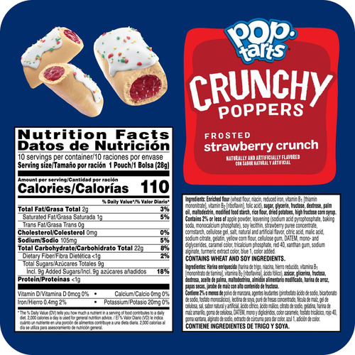 Pop Tarts Crunchy Poppers Frosted Strawberry Crunch 141 Gr