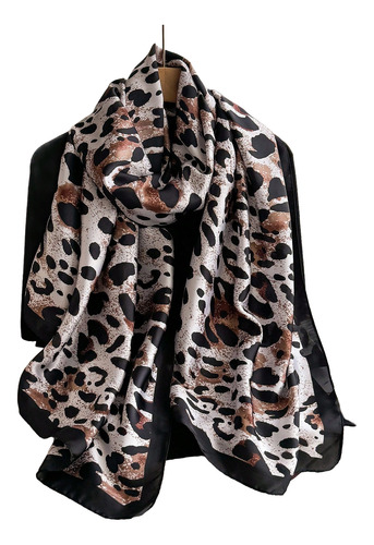 Bufanda Pashmina Blissia Crema Leopard Print 180x85 Cm