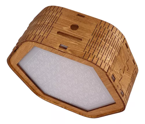 Comprar Adorno de hucha de madera con caja de ahorro de dinero hexagonal,  objetivos de ahorro y báscula digital para niños y adultos